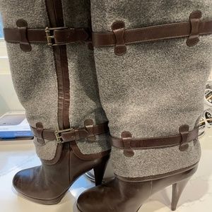Cole Haan Gray and Brown Boots